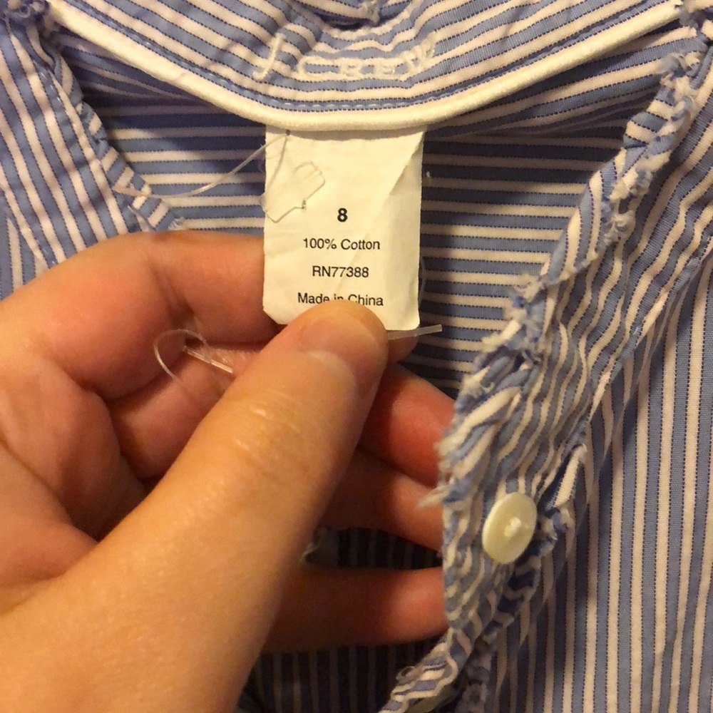 J Crew Ruffled Button Down Blouse. Barely Worn! - image 2
